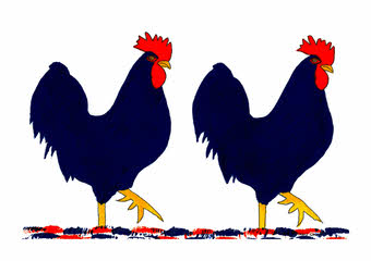 Two Cockerels