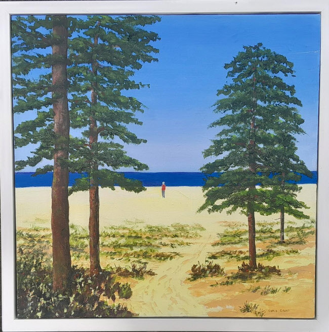 Holkham Beach from the Pines Framed