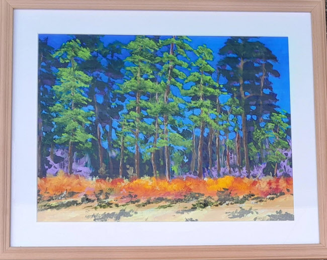 Holkham Pines from the Beach Framed